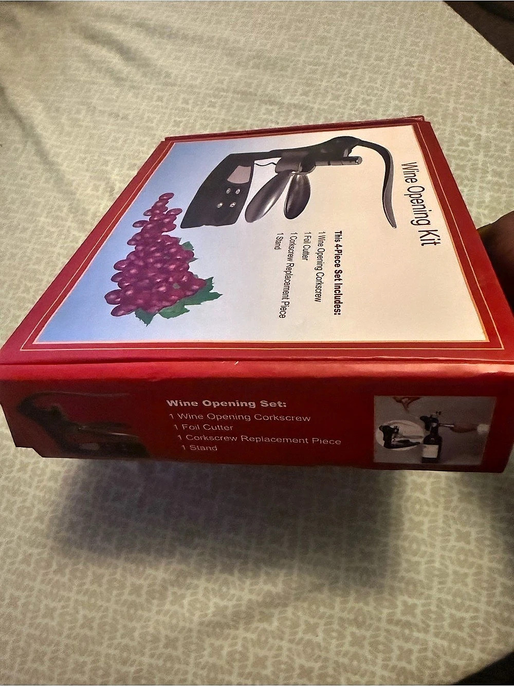 Wine Opening Set Red Like New